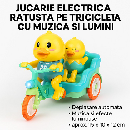 DuckRide™ – Електрическа играчка пате на триколка с музика и светлини