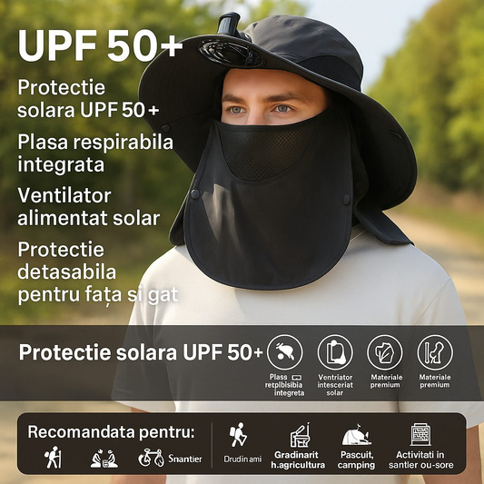 Мултифункционална слънчева шапка със защита UPF50+