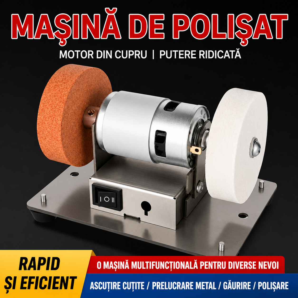 GrindPro 775™ – Мини електрически шлайф с двойна ролка и контрол на скоростта