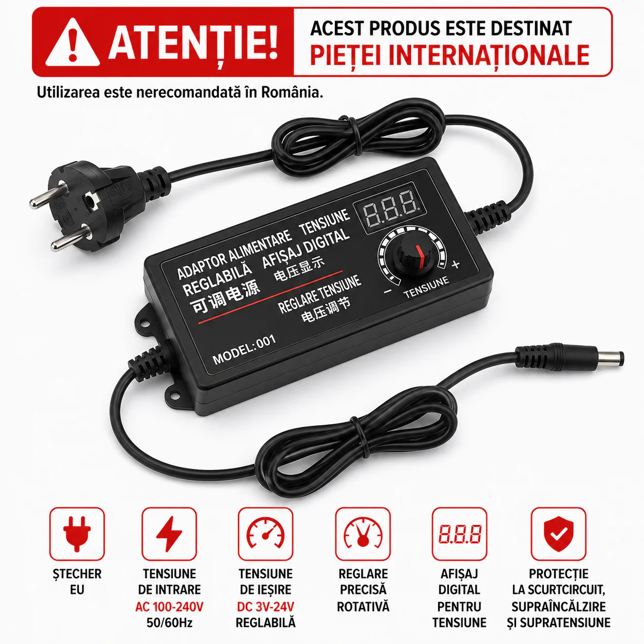 Voltune™ – Регулируемо захранване с цифров дисплей