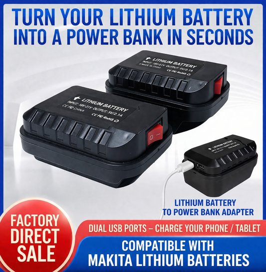 MakBank™ - PowerBank адаптер за акумулатор Makita — Dual USB