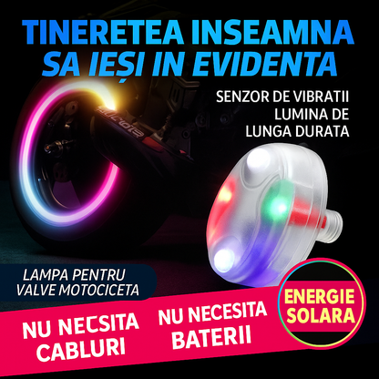 GlowTire™ - Комплект 2x соларни LED светлини за вентили на гуми