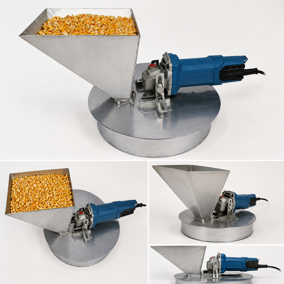 GrainMaster™ – Комплект мелница за зърно и фураж, съвместим с ъглошлайф