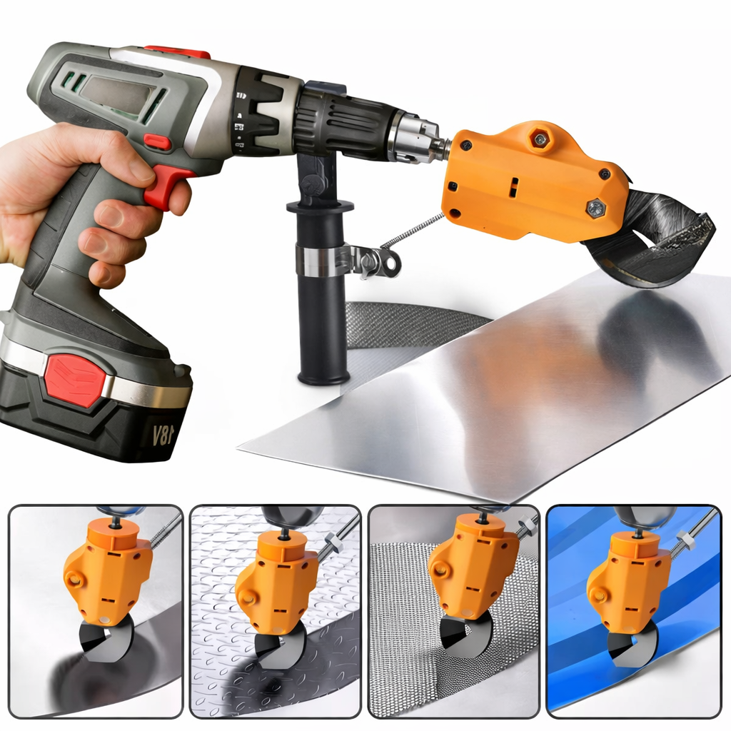 CutPro Drill™ – Електрическа ножица за ламарина, приставка за бормашина