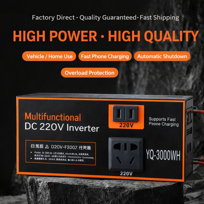 VoltDrive™ – Автомобилен инвертор 12V/24V към 220V (DC-AC) с множество защити