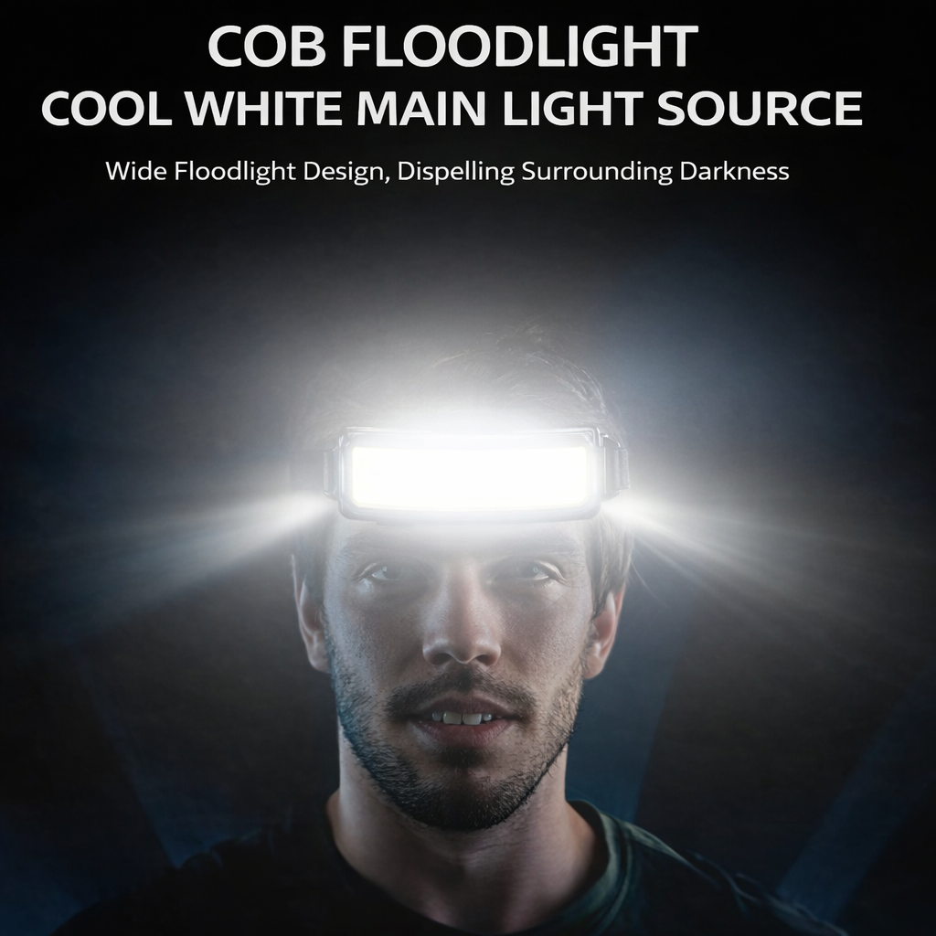 LumiBand™ - USB презареждаем COB челник с широк лъч