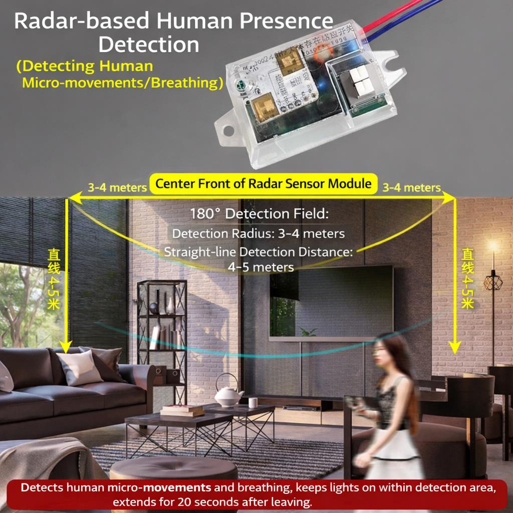 RadarSense™ - Интелигентен модул за откриване на човешко присъствие с 24GHz радар