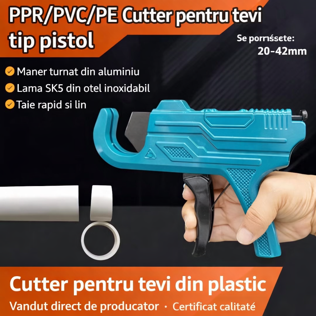 PipeCut™ - Професионална ножица за тръби PPR/PVC/PE 20-42 mm