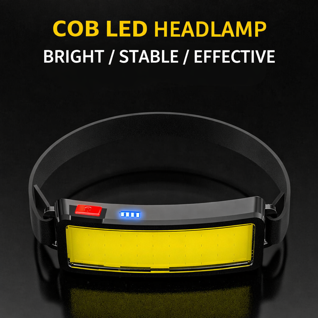 LumiBand™ - USB презареждаем COB челник с широк лъч