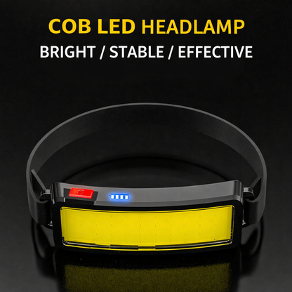 LumiBand™ - USB презареждаем COB челник с широк лъч