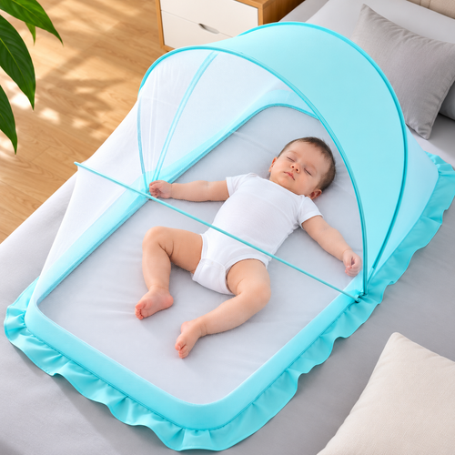 SleepGuard™ – Висококачествена мрежа против комари, голям размер (125×65×60 cm)