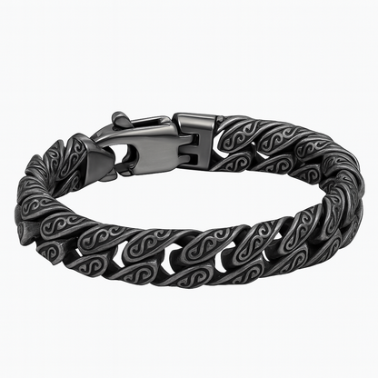 IronWeave™ – Масивна мъжка гривна с релефен дизайн