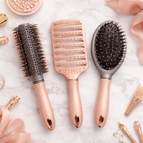🔥ОФЕРТА 1+1🔥SilkyBrush™ – Комплект от 3 професионални четки за коса (разплитане, обем и стилизиране)