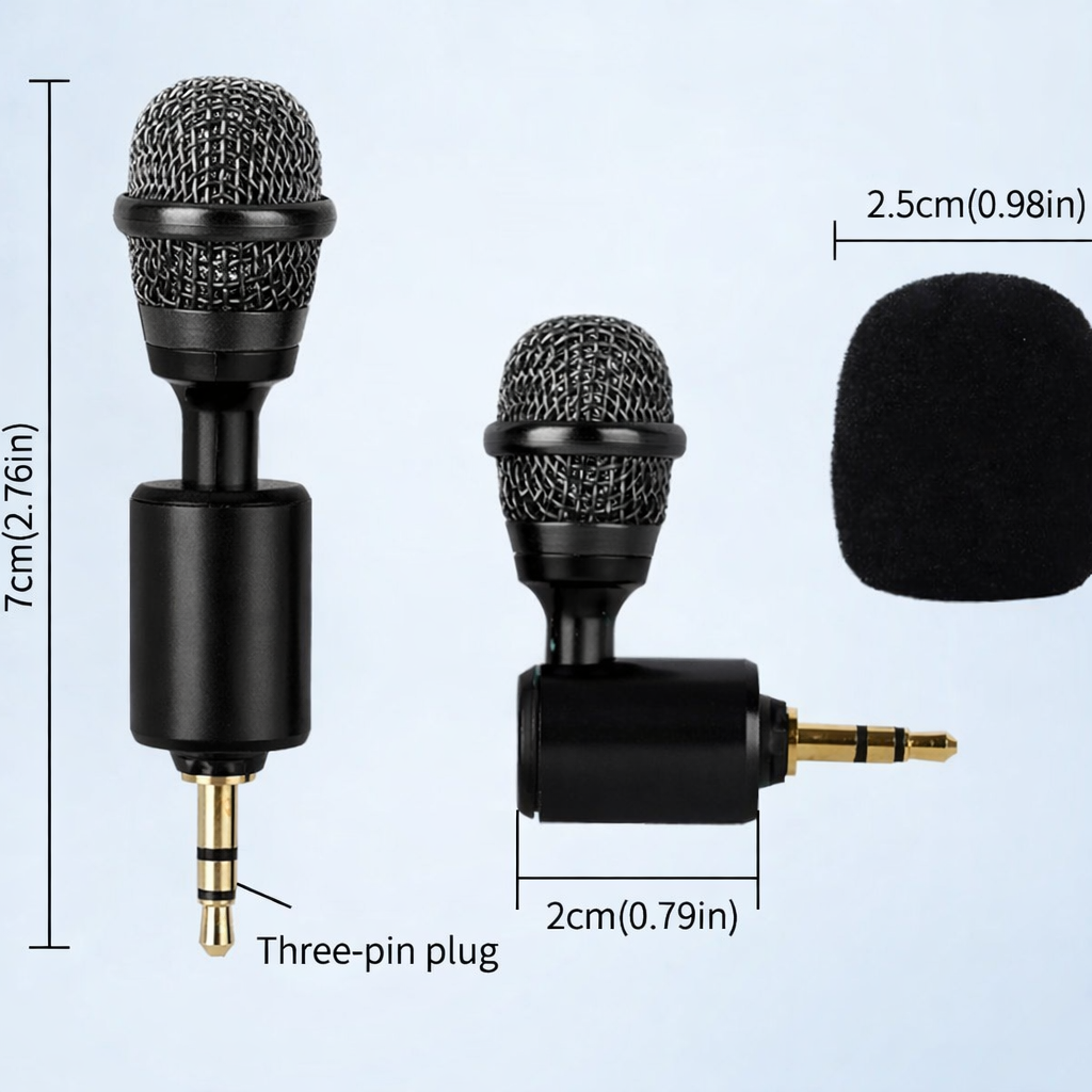 VoxMini™ - Мини микрофон с жак 3.5mm за телефон, лаптоп и таблет
