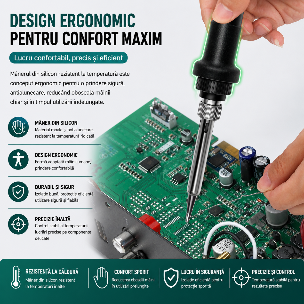 Solderix™ - Поялна станция с регулиране на температурата – 80W