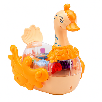 DreamSwan™ – Електрически лебед с видими зъбни колела, 3D светлини и музика