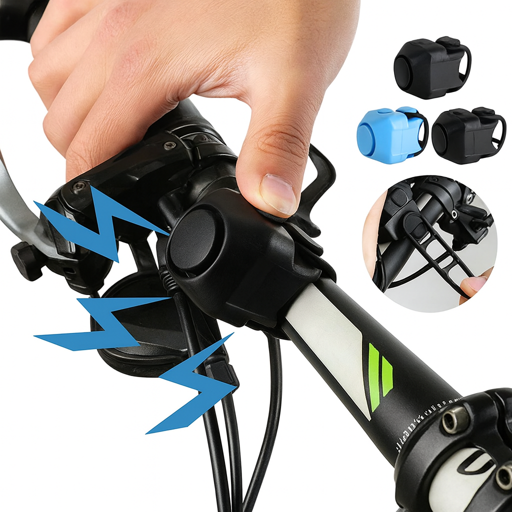 BikeBuzz™ – Електронен клаксон за велосипед с 5 звукови режима и 130 dB