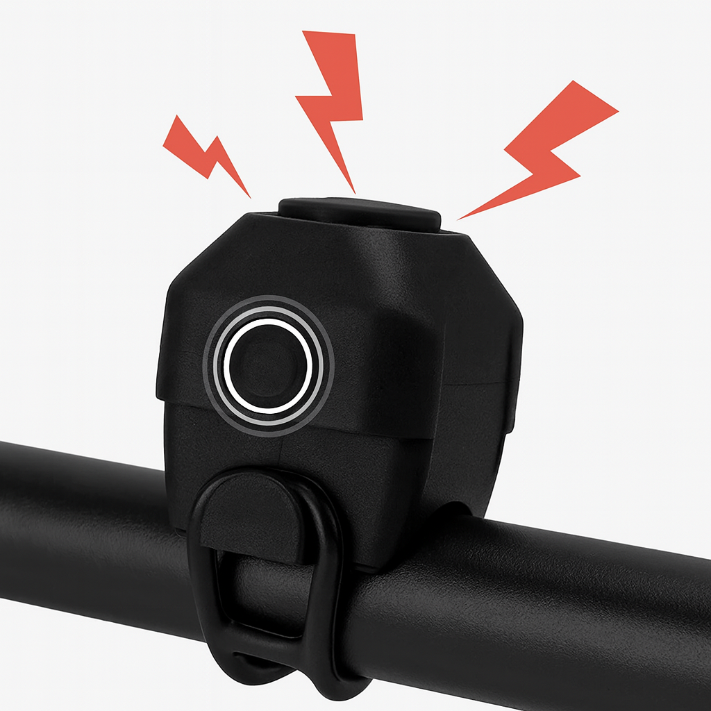 BikeBuzz™ – Електронен клаксон за велосипед с 5 звукови режима и 130 dB