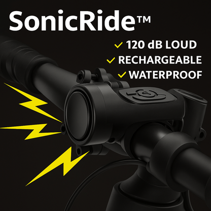 SonicRide™ – Акумулаторен електрически клаксон за велосипед, 120 dB