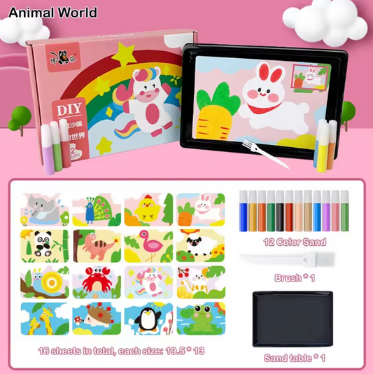 ColorArt™ – Творчески комплект за рисуване с пясък за деца (3–6 години)