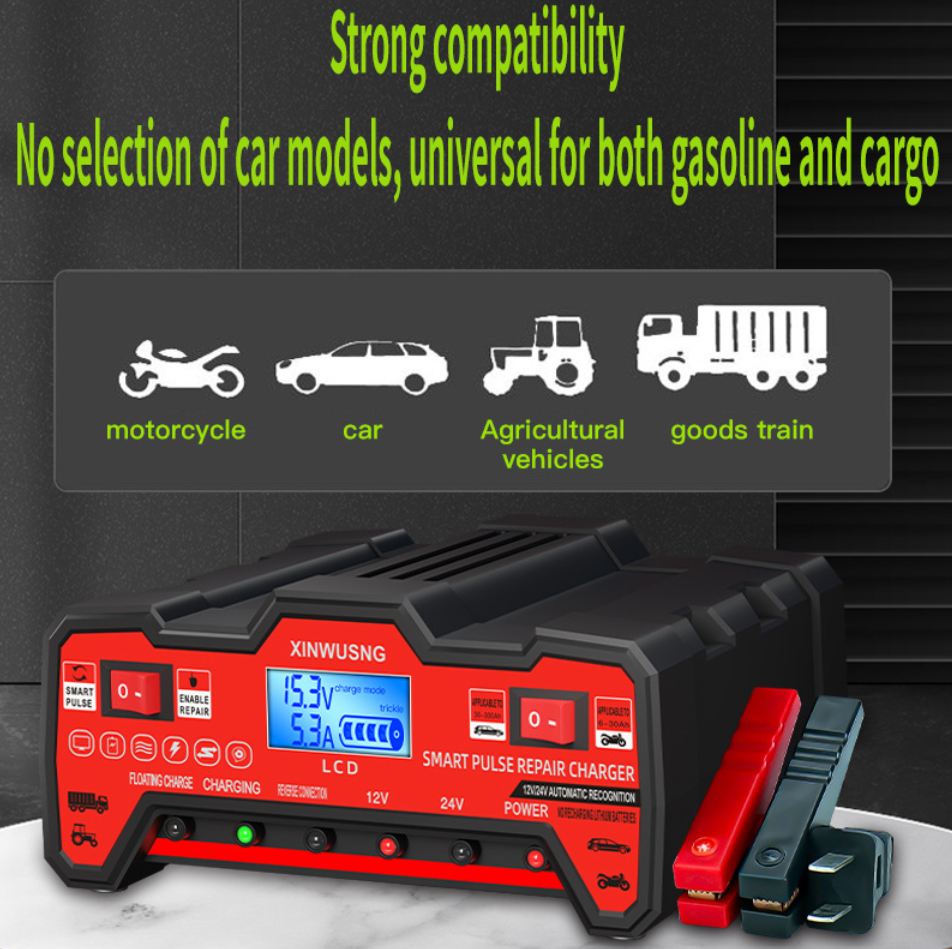 PulseCharge™ - Интелигентно зарядно 12V/24V с LCD дисплей и функция „pulse repair“