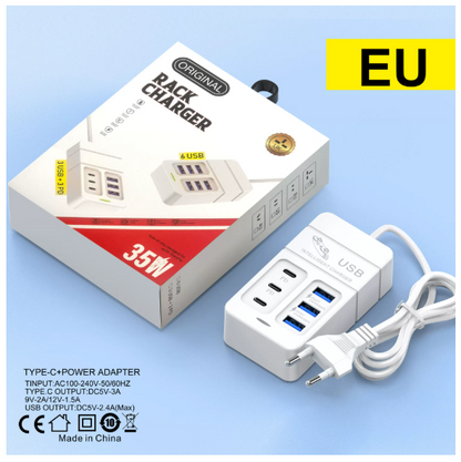 MultiCharge™ – 35W хъб за бързо зареждане с 6 порта
