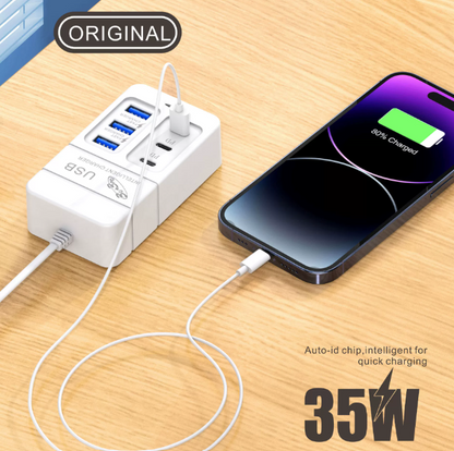 MultiCharge™ – 35W хъб за бързо зареждане с 6 порта