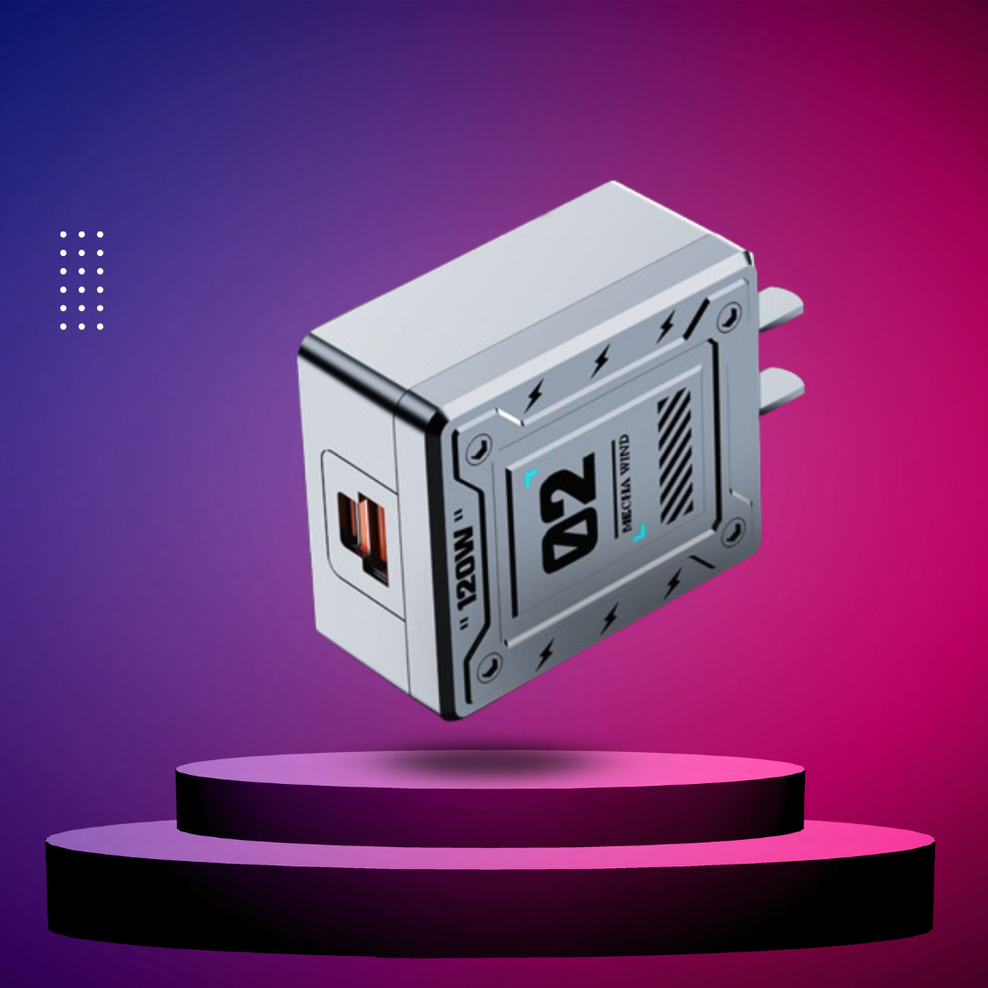 PowerMax™ – Супербързо 4-в-1 зарядно устройство 120W, съвместимо с Apple и Android + включен USB кабел