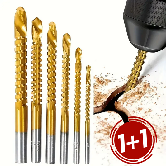 ОФЕРТА 1+1! SwiftTap™ – Комплект от 6 спираловидни HSS свредла за метал и дърво