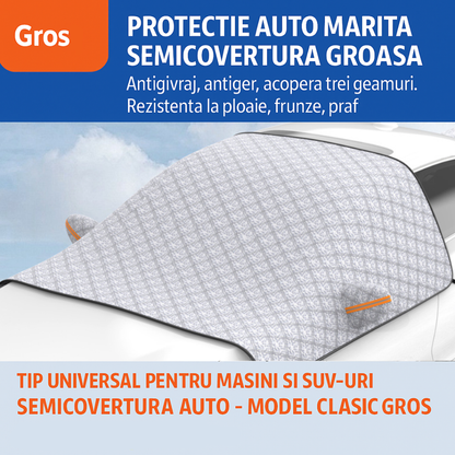AutoShield Pro™ – Слънцезащитно покривало за предно стъкло и странични прозорци (235 x 150 cm)