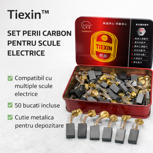 Tiexin™ – Комплект въгленови четки за електроинструменти (50 броя)