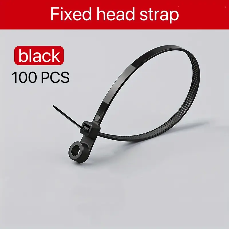 Комплект самозаключващи се кабелни връзки с кръгъл отвор (Комплект от 100)