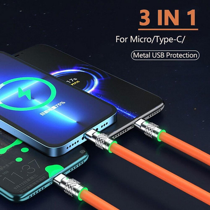 🔥ОФЕРТА 1+1🔥ChargePro™ – Многофункционален 3-в-1 кабел с LED, 2