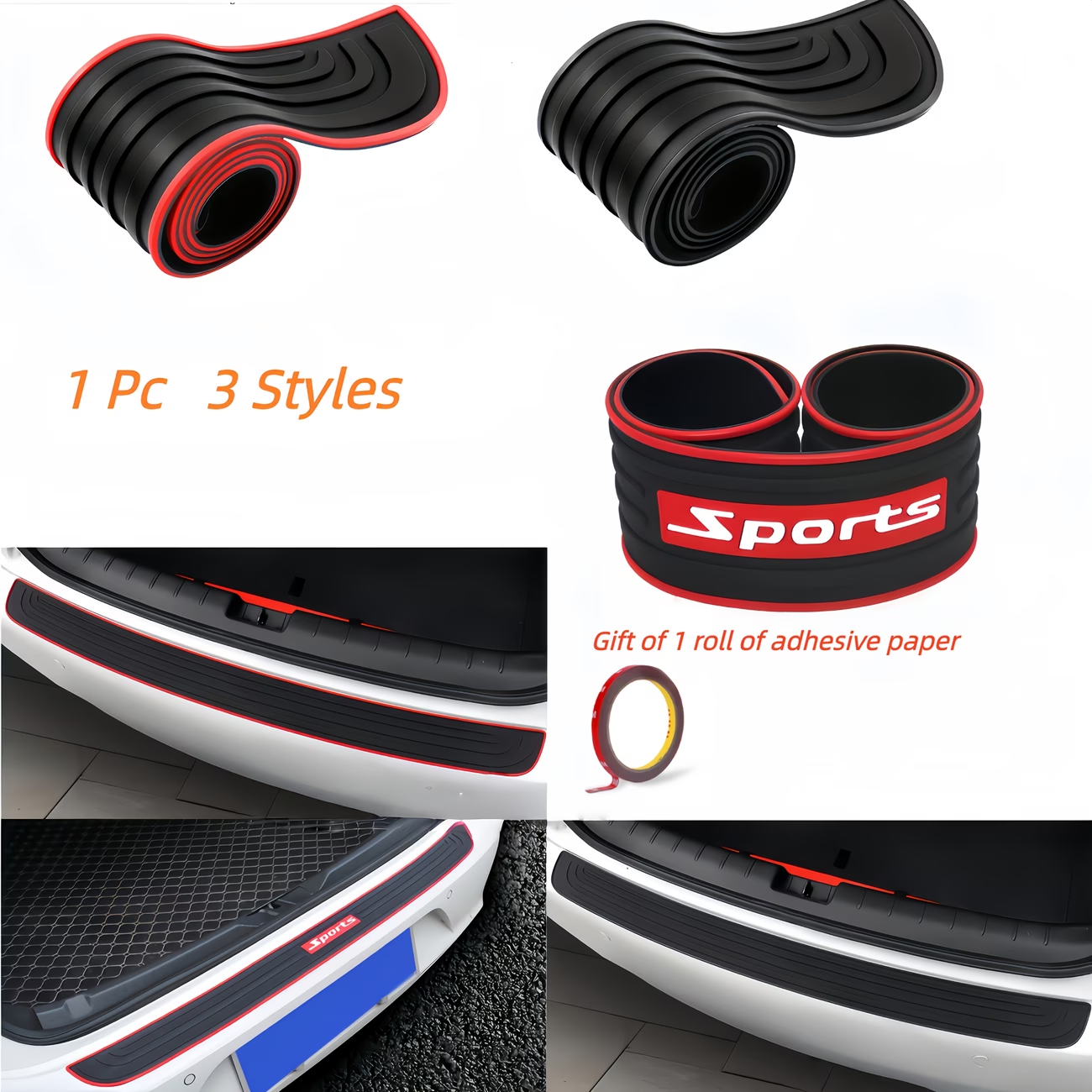 Sportix™ - Гумена защита за броня на багажника против надраскване (90 cm)