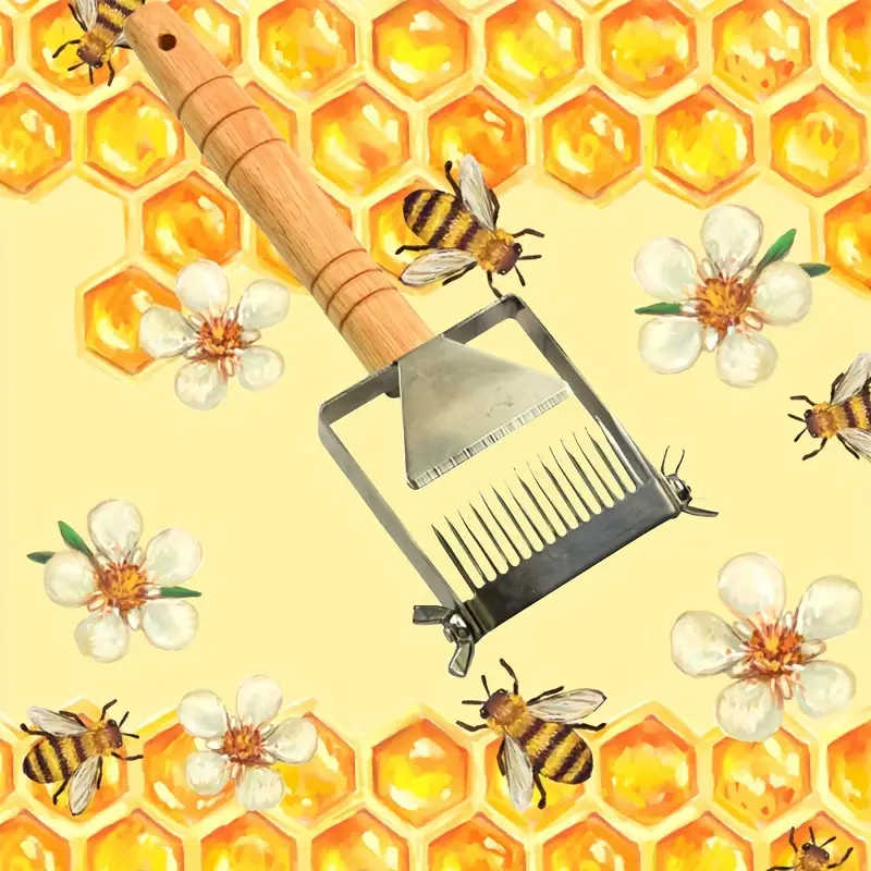 BeeSweet™ – Скрабър за мед с дървена дръжка