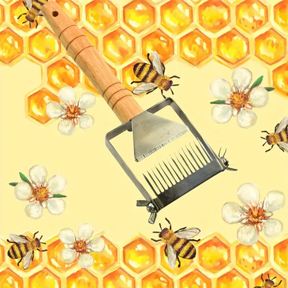 BeeSweet™ – Скрабър за мед с дървена дръжка