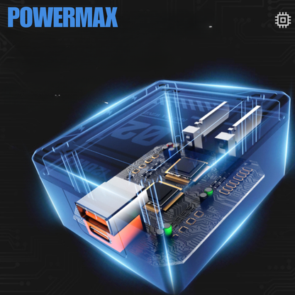 PowerMax™ – Супербързо 4-в-1 зарядно устройство 120W, съвместимо с Apple и Android + включен USB кабел