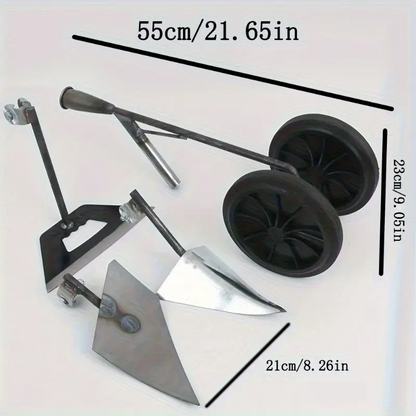 AgroWheel Pro™ – Многофункционална градинска мотика на колела с 3 сменяеми приставки