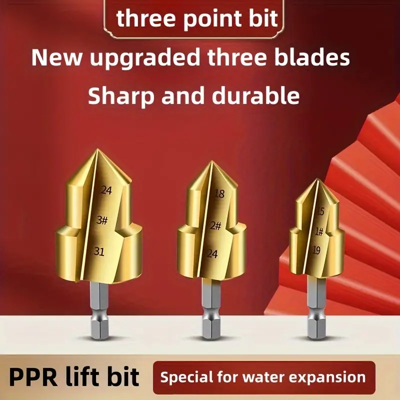 PipePro™ – Комплект стъпаловидни свредла 3 броя за PPR тръби