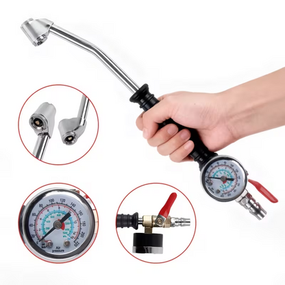 AirPro Gauge™ - Професионално устройство за напомпване и проверка на налягането в гумите (0–220 PSI)