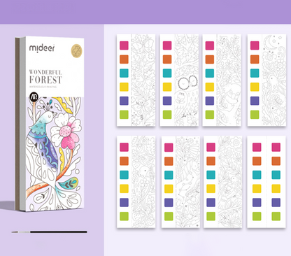 Книжка за оцветяване с акварел и четка