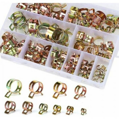 SpringClamp™ - Комплект от 100 еластични метални скоби за маркучи – диаметри 6-22 mm
