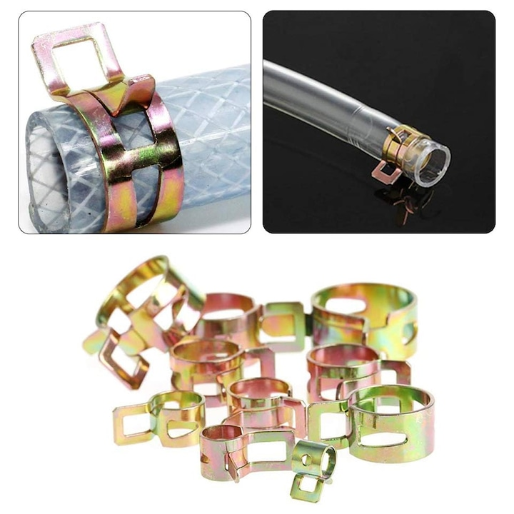 SpringClamp™ - Комплект от 100 еластични метални скоби за маркучи – диаметри 6-22 mm
