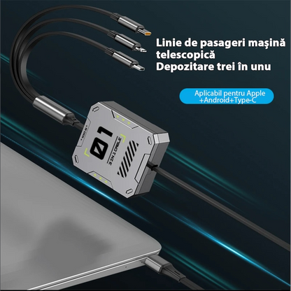 Прибиращ се кабел 3 в 1 [120 см], бързо зареждане 100 W