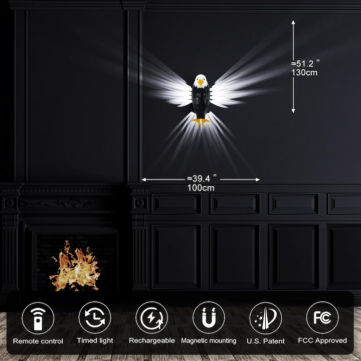 🔥ОФЕРТА 1+1🔥EagleLux™ – Декоративна LED лампа за амбиентно осветление с дизайн на орел