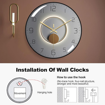 LumiClock™ - Модерен стенен часовник с махало 35 cm
